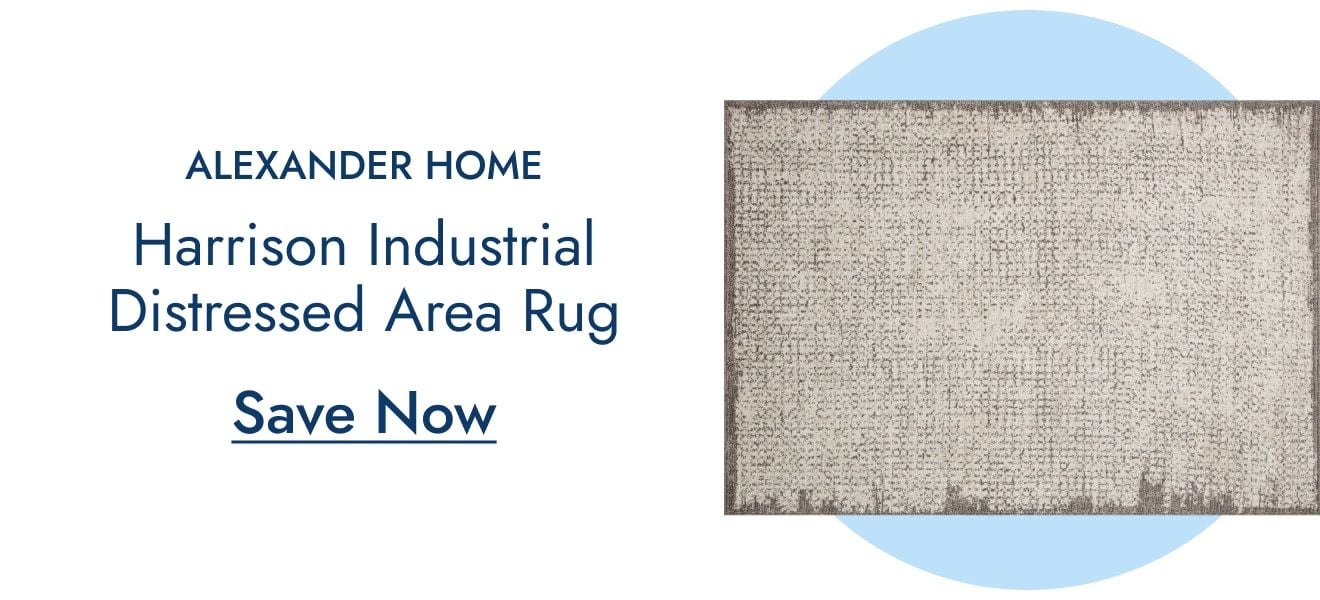 Alexander Home Harrison Industrial Distressed Area Rug