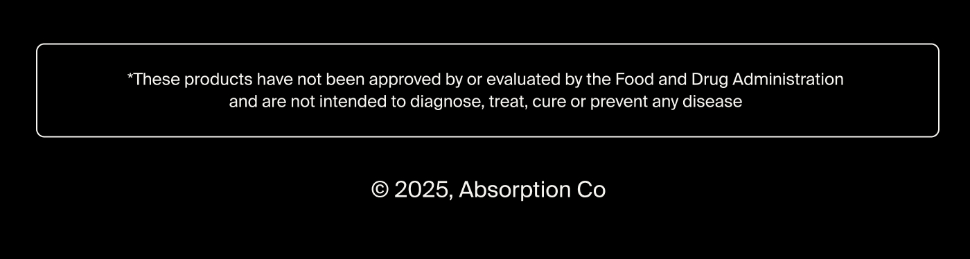 “These products have not been approved by or evaluated by the Food and Drug Administration and are not intended to diagnose, treat, cure or prevent any disease