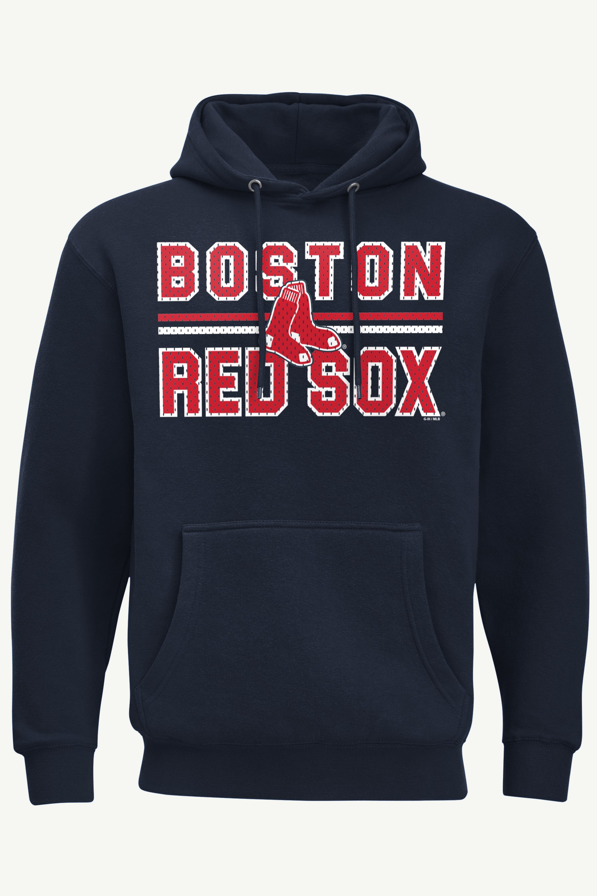 Image of MENS BOSTON RED SOX MESH LOOK HOODIE