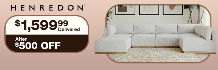 Henredon Murphy Fabric Modular Sectional with Ottoman $1599.99 delivered after $500 off