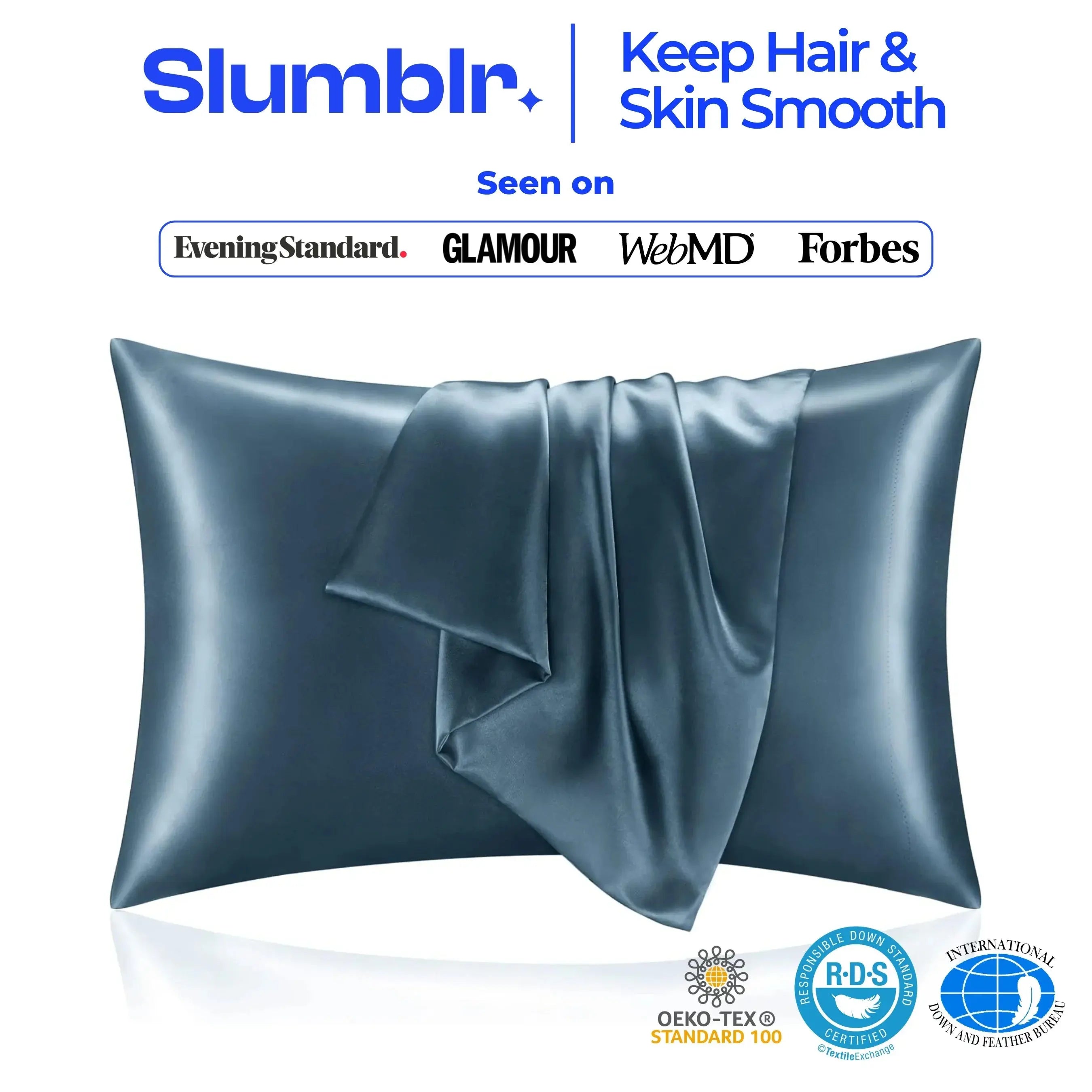 Image of Slumblr® Natural Mulberry Silk Pillowcase For Hair and Skin