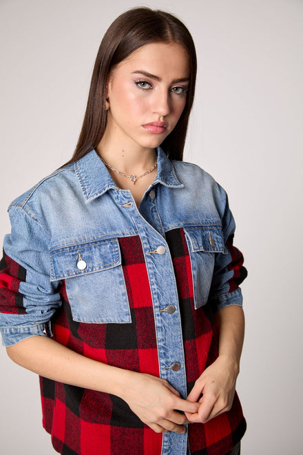 YOUR EX BOYFRIENDS PLAID SHACKET