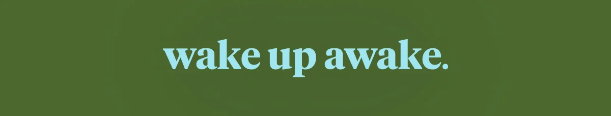 wake up awake.
