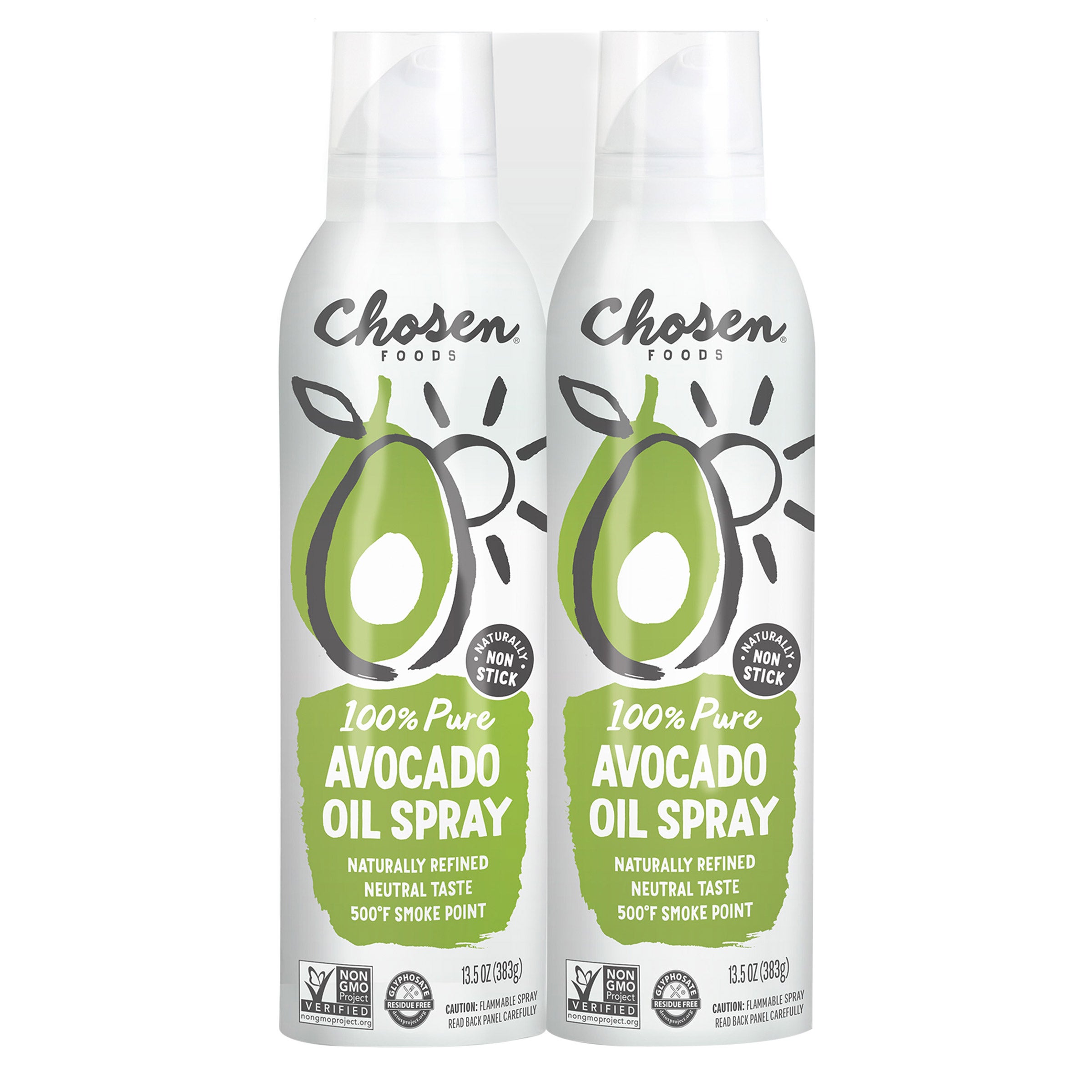 Chosen Foods Avocado Oil Spray, 13.5 oz, 2-Count