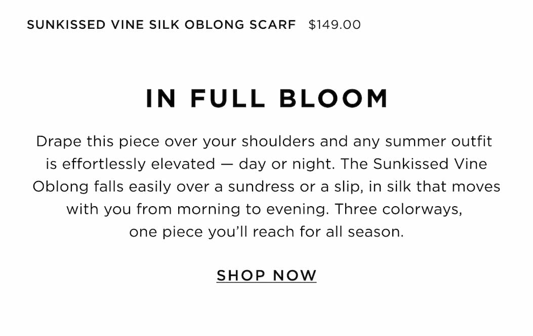 Sunkissed Vine Silk Oblong Scarf