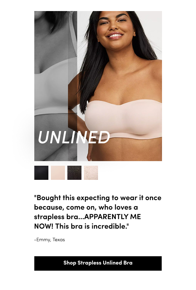Shop Unlined Strapless Bras