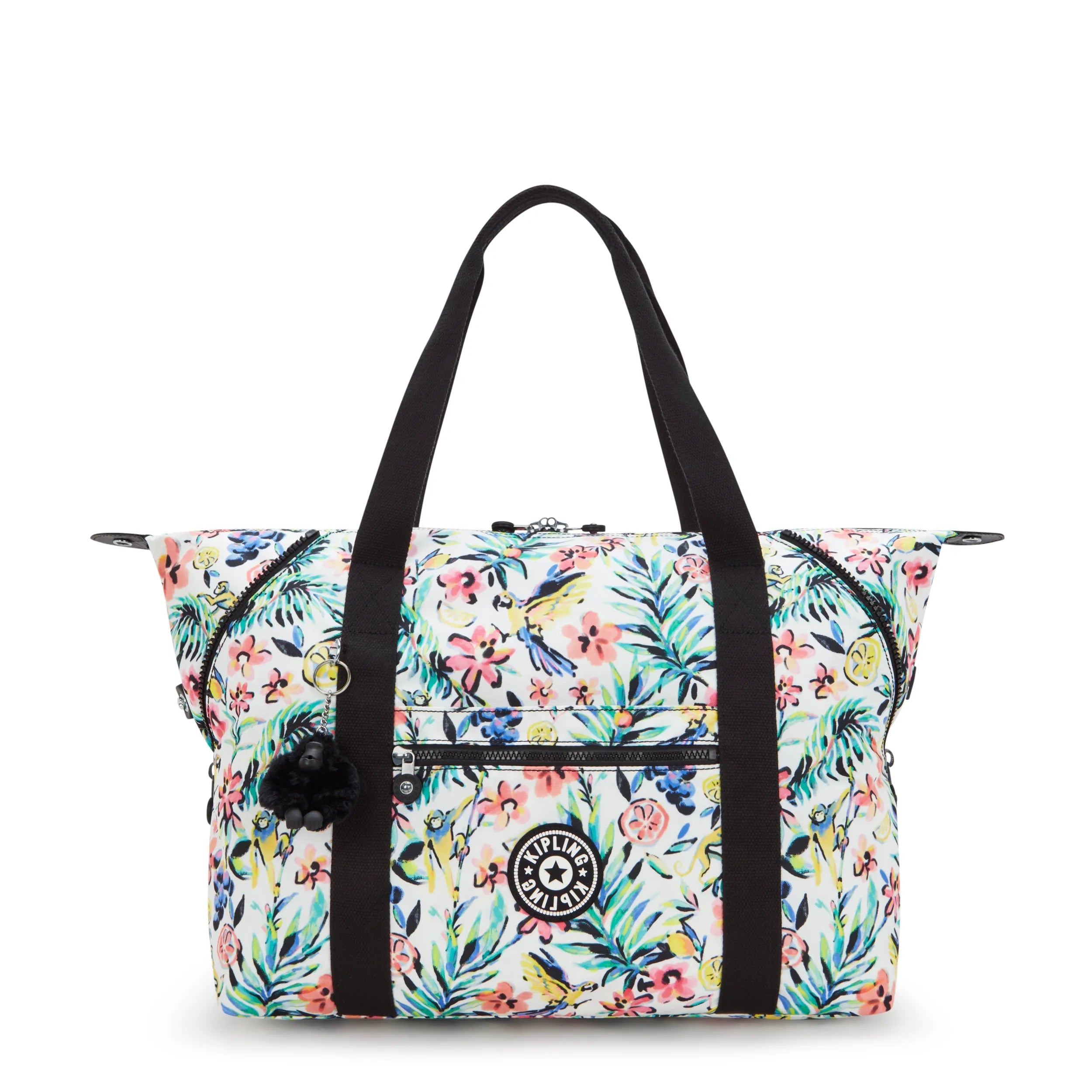 Art Medium Printed Tote Bag-Cocktail Floral