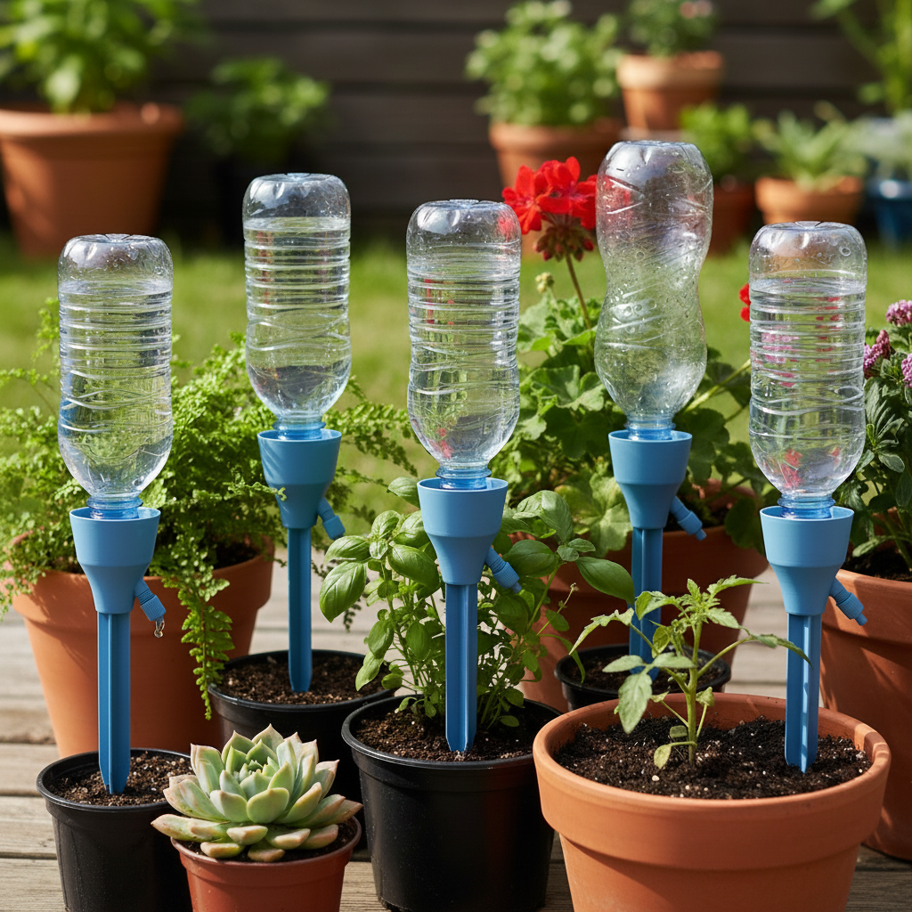 Image of Pack Of 5 Self Watering Spikes Drip Irrigation For Plants