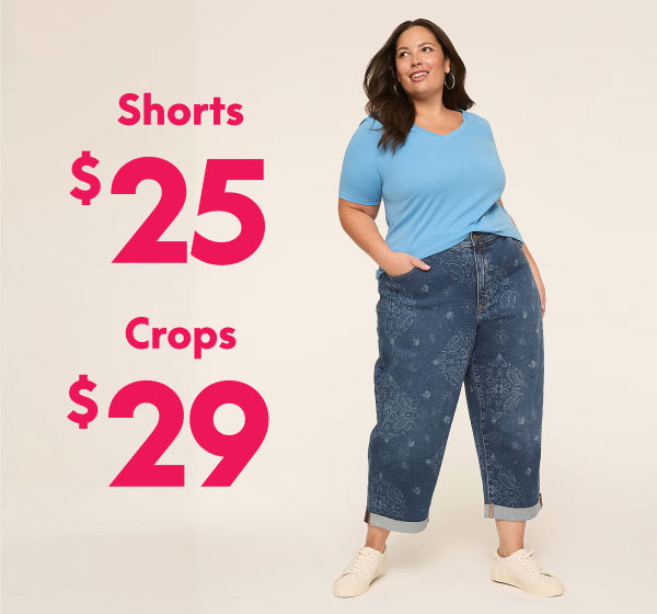 Shorts $25 | Crops $29