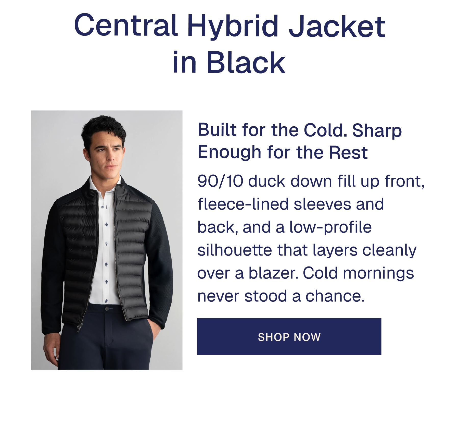 Central Hybrid Jacket in Black