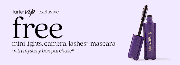 free mini lights, camera, lashes mascara with mystery box purchase