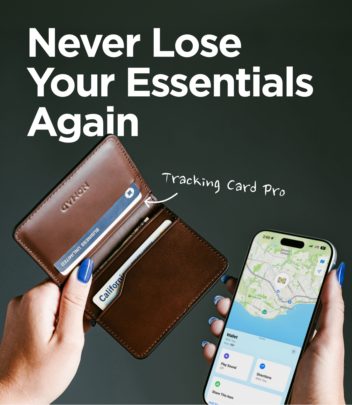 Never Lose Your Essentials Again. Tracking Card Pro
