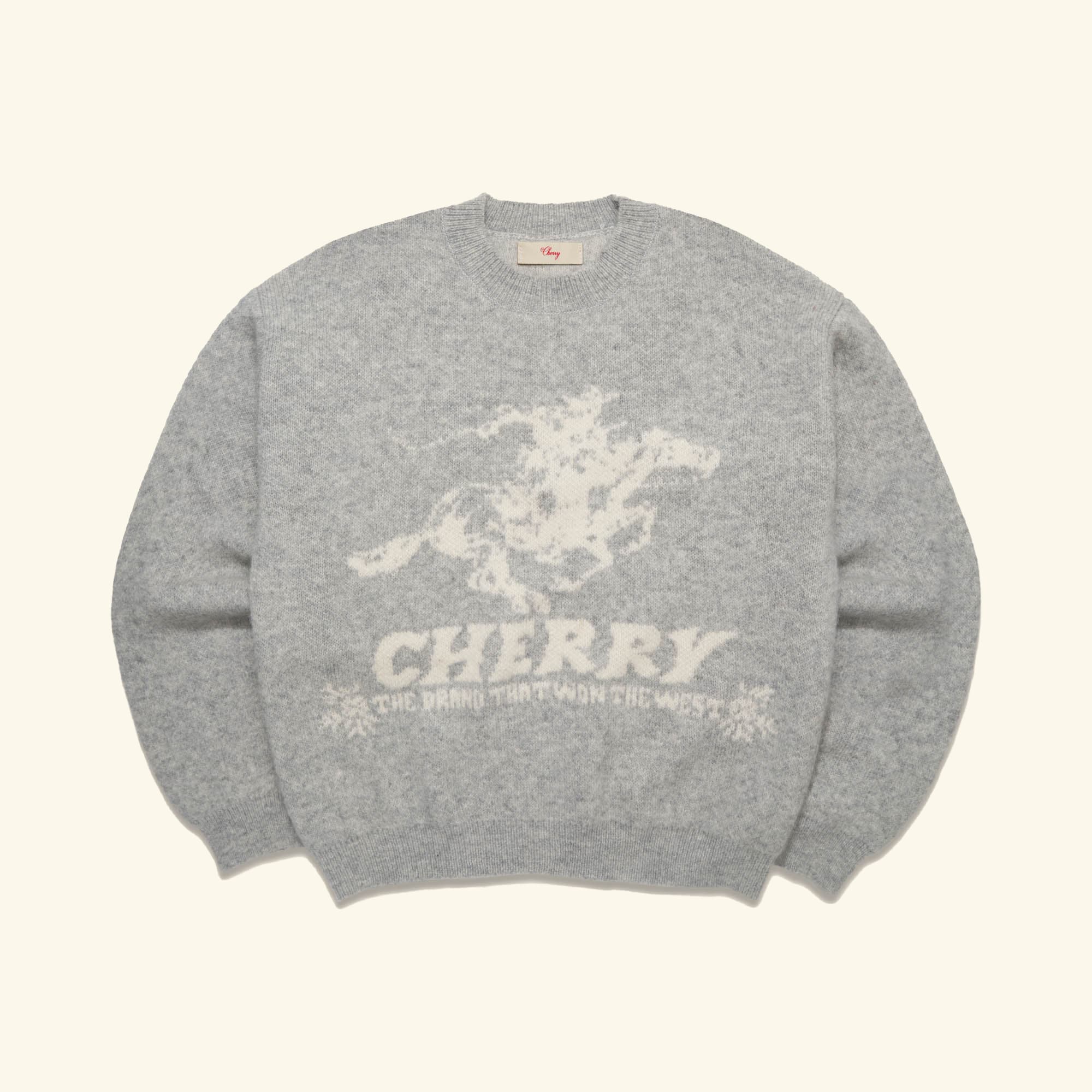 Image of Won The West Knit Crew (Heather Grey)