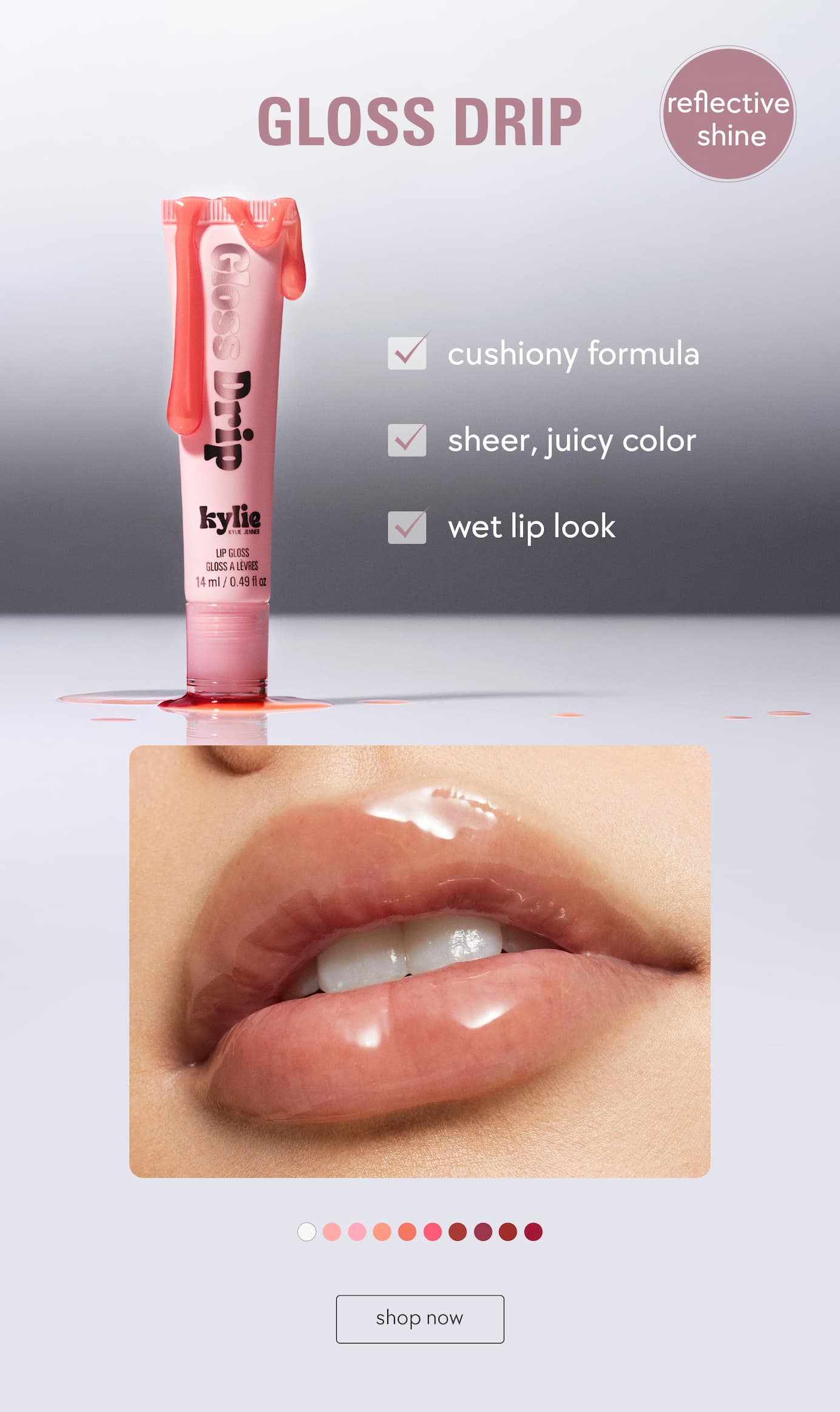 reflective shine: gloss drip