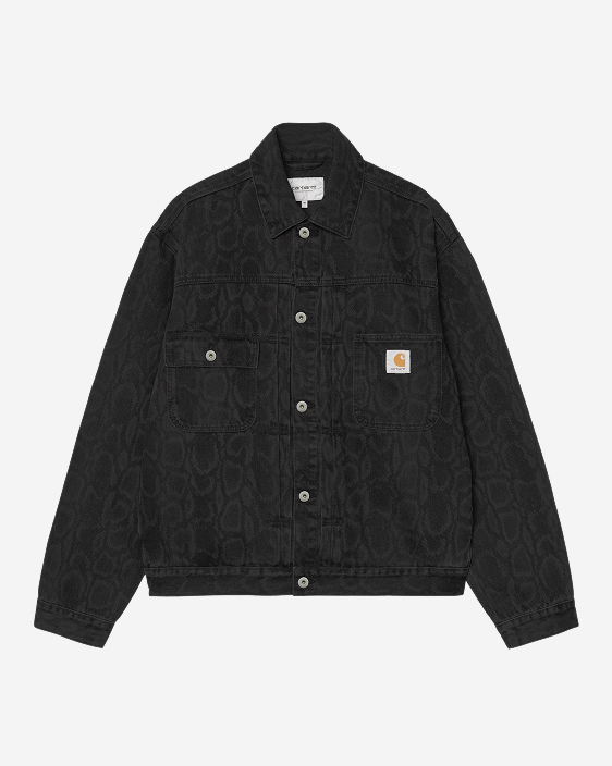 Carhartt WIP Belmar Jacket | Black Snake Camo (heavy stone wash)