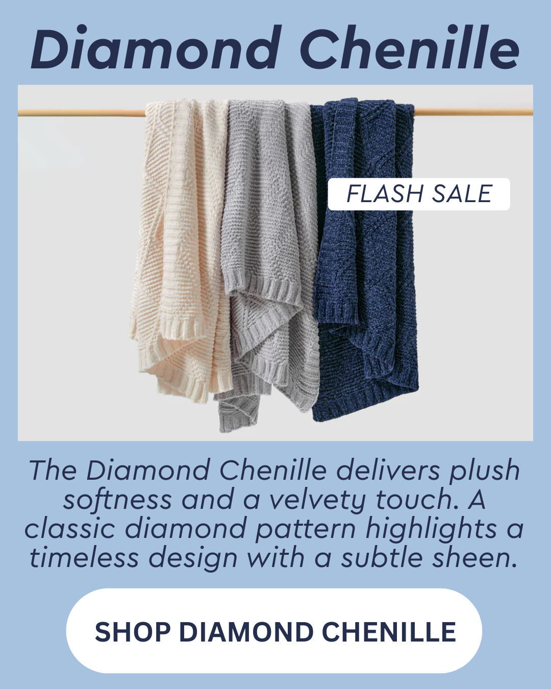 Diamond Chenille Throw Blanket