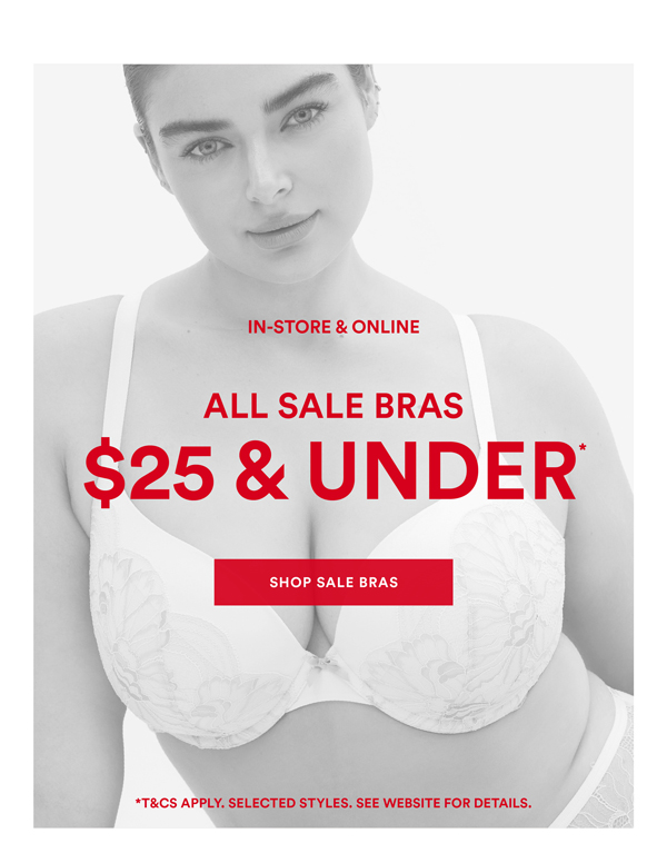Shop Sale Bras $25 & Under*