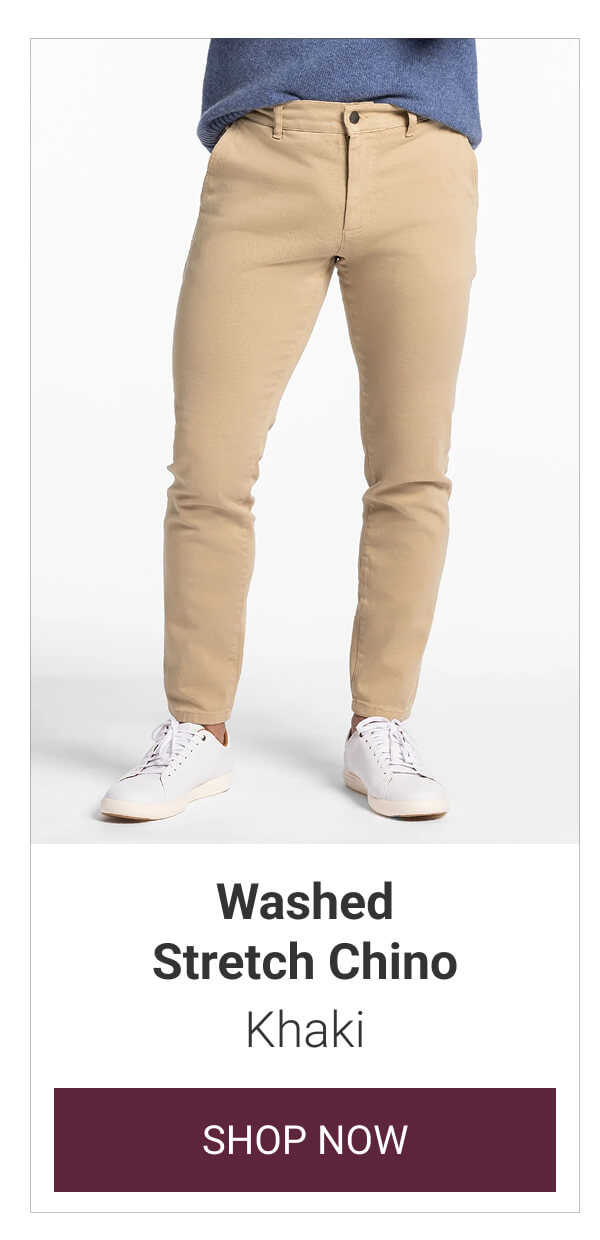 Khaki Washed Stretch Chino