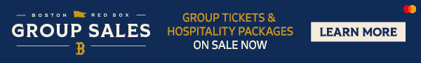 Boston Red Sox Group Sales. Group Tickets and Hospitality Packages on sale now. Learn More.