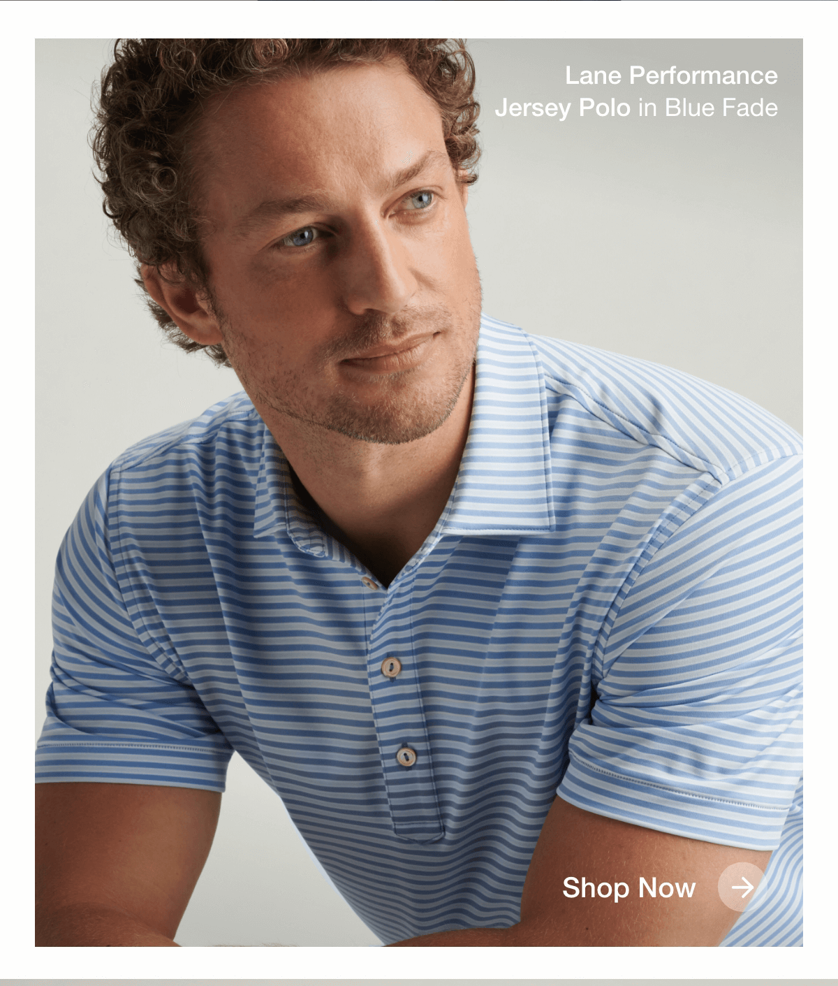 Lane Performance Jersey Polo in Blue Fade - Shop Now