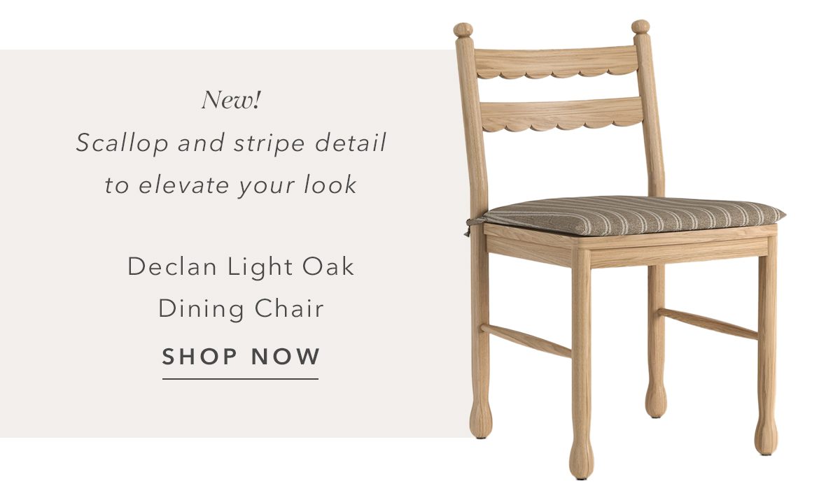 Declan Updated Traditional Light Brown Oak Dining Chair