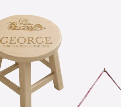 Personalised Racing Car Childs Stool