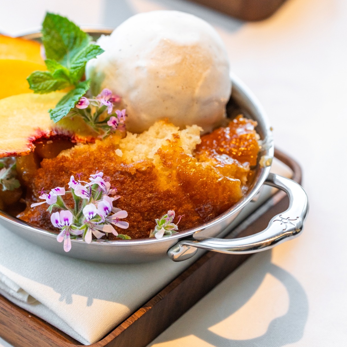 IMG: Dessert with ice cream in Hestan Au Gratin