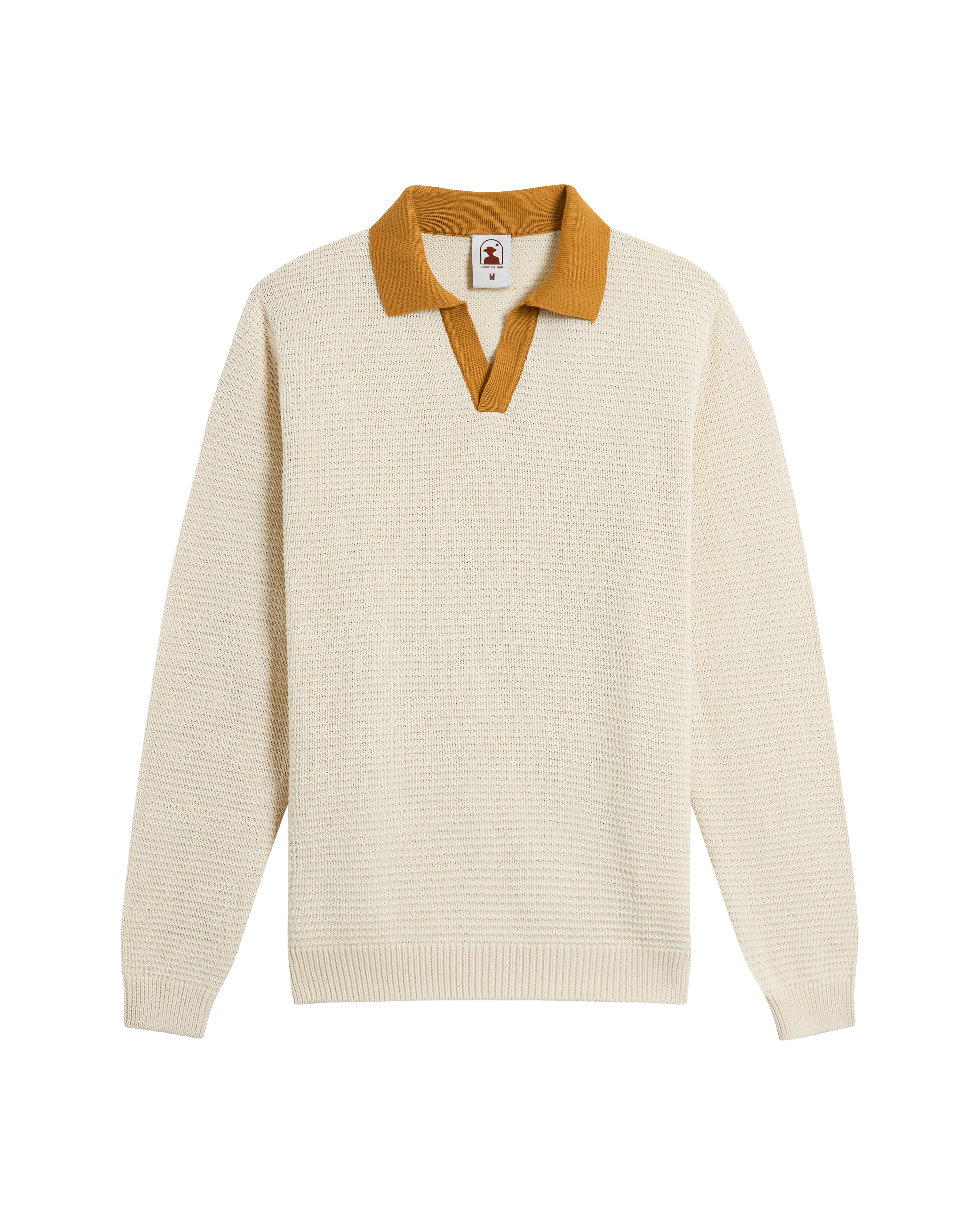 Image of The Sebastian Long Sleeve Polo - Vintage Ivory