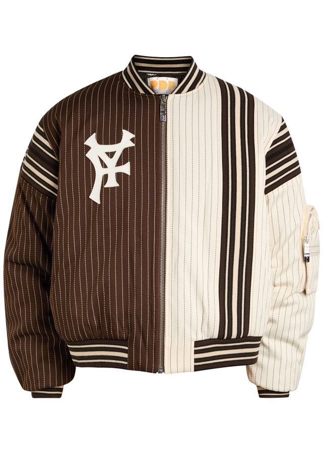 PDF CHANNEL Ryan striped woven bomber jacket