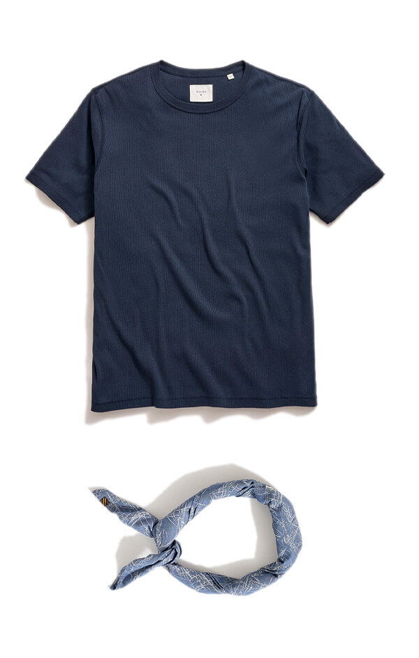 Short Sleeve Rib Crew