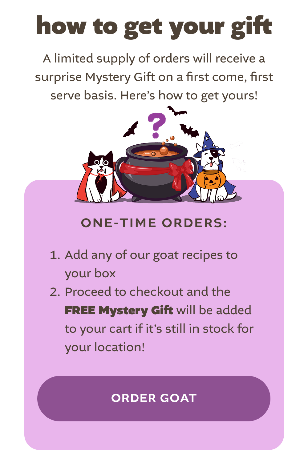 [ORDER GOAT]