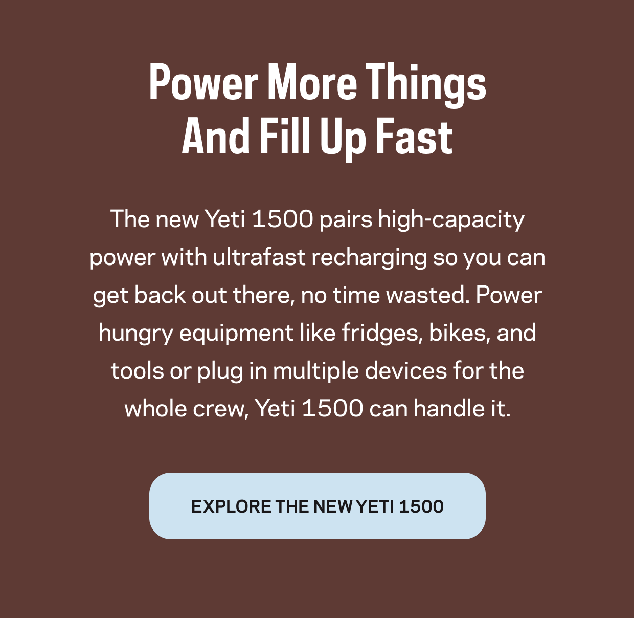 What Can the Yeti 1500 Power 