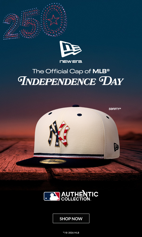 The Official On-Field Cap of MLB Independence Day. Shop Now.