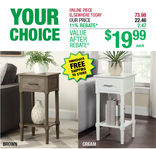 allen + roth End Table - ONLY $19.99 After Rebate*!
