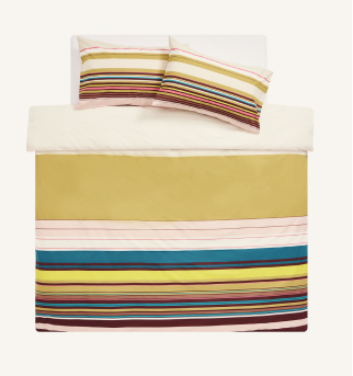 Habitat Archive Cotton Stripe Bedding Set - Double