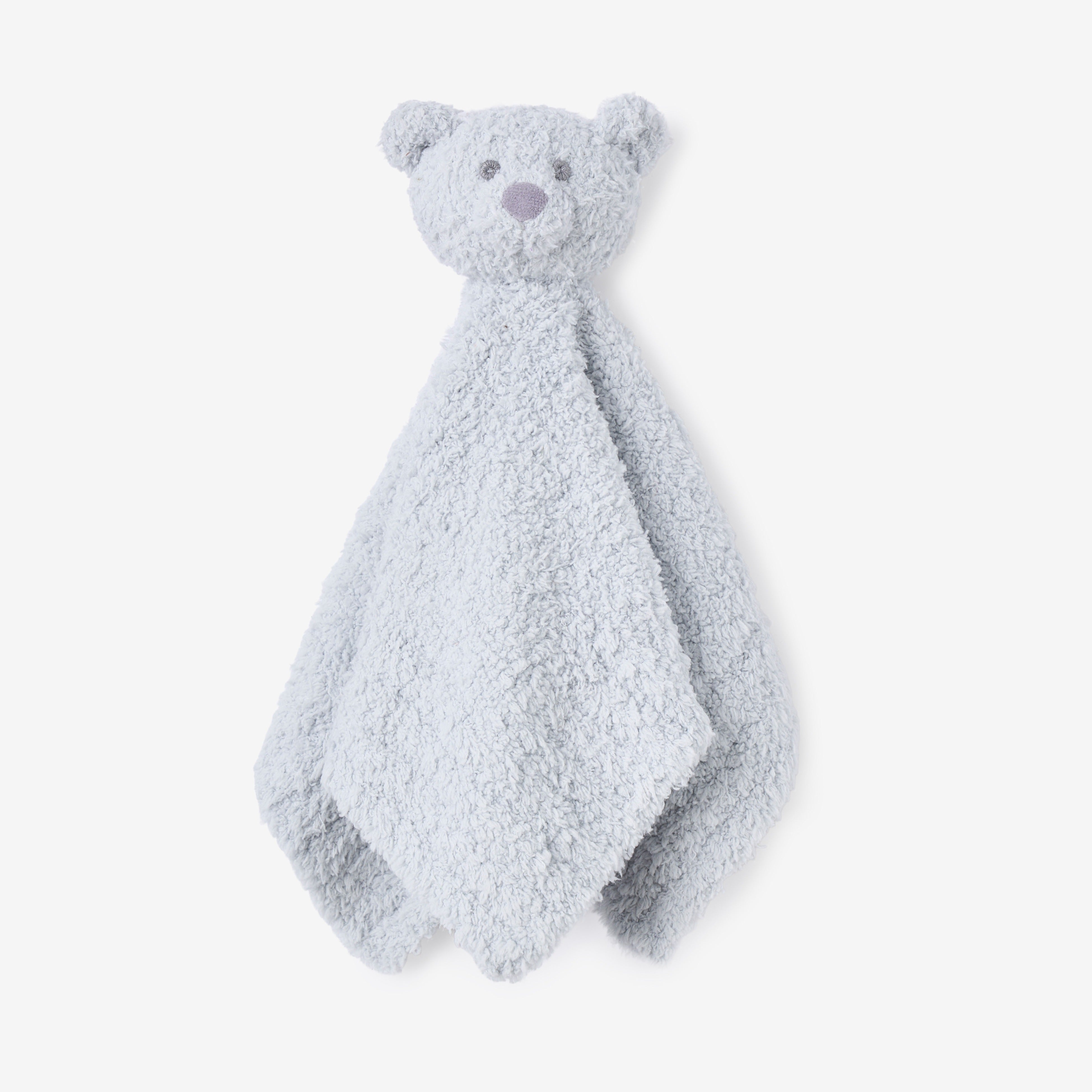 Image of Feather Knit Blue Bear Security Blanket