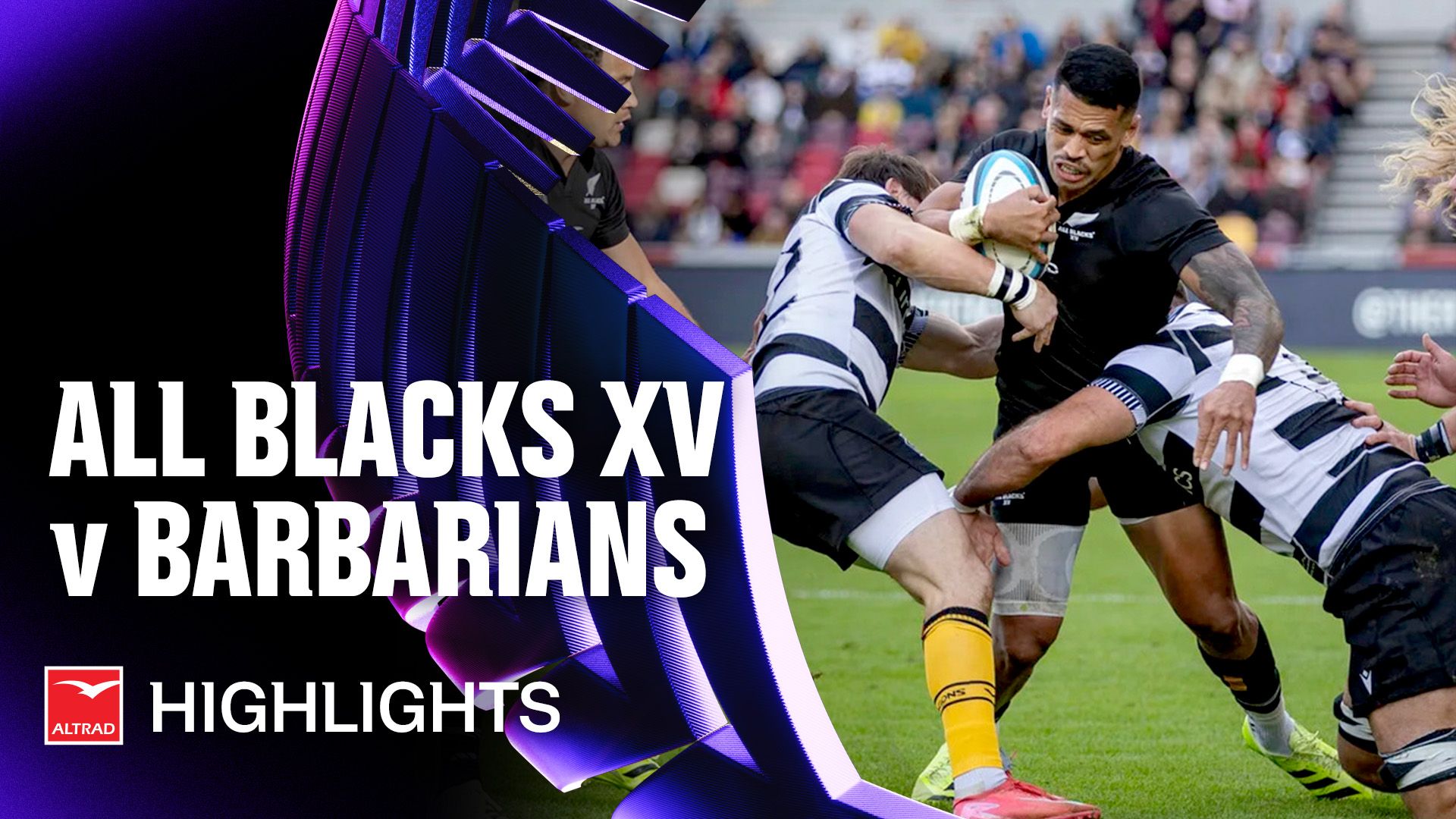 All Blacks XV v Barbarians Highlights