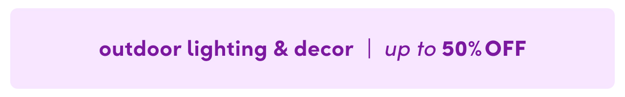 outdoor lighting & decor sale