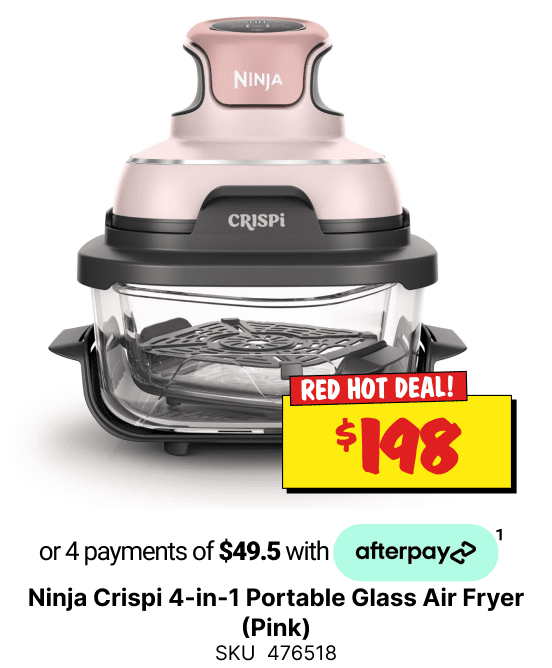 Ninja Crispi 4-in-1 Portable Glass Air Fryer (Pink)