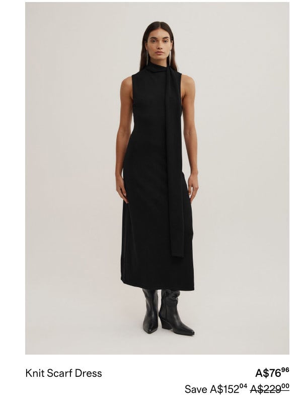 Knit Scarf Dress A$76.96 SAVE A$152.04