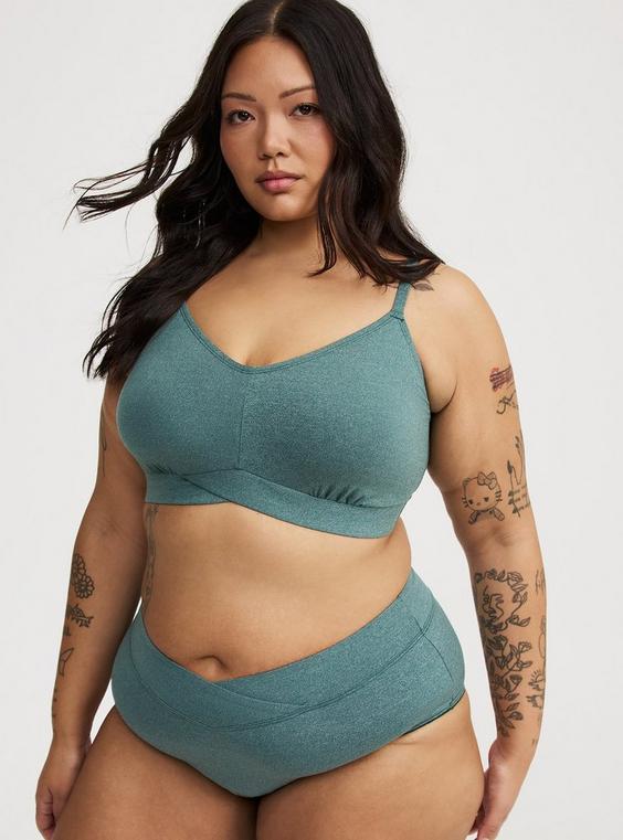 Microfiber Mid-Rise Cheeky Heather Panty