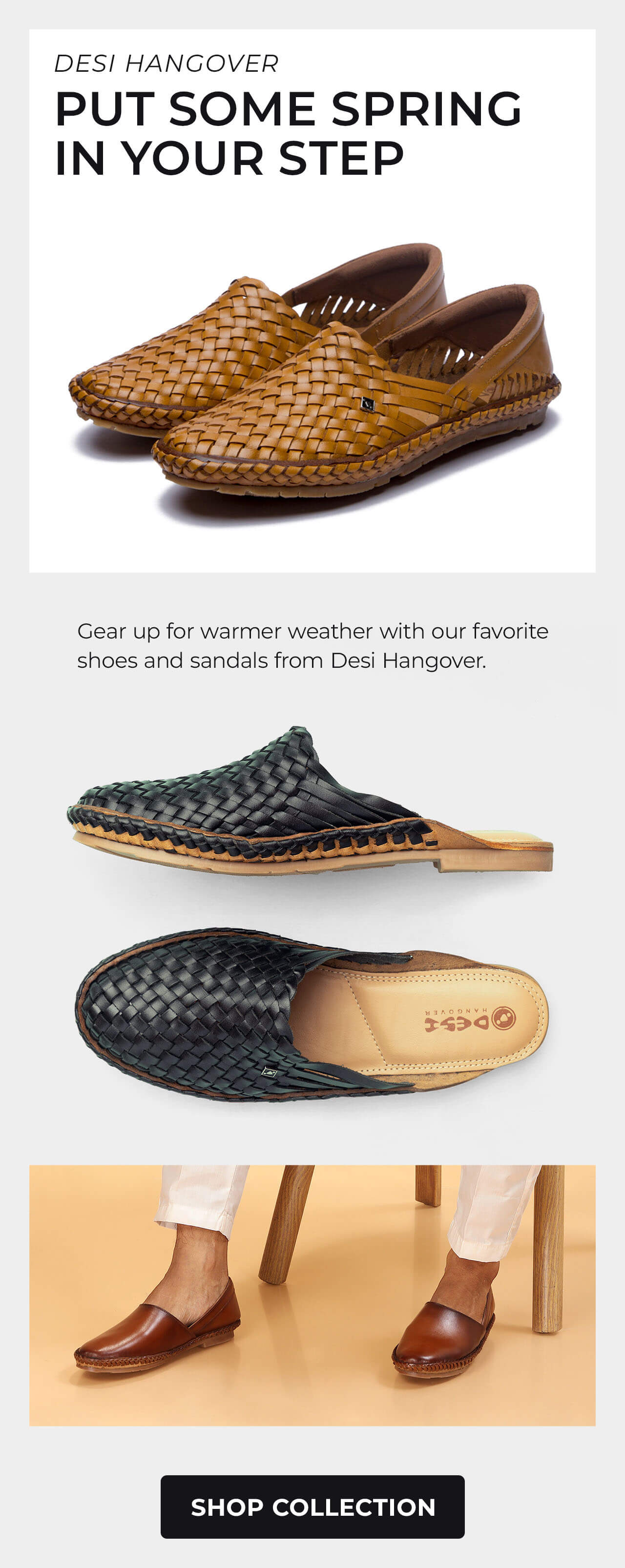 Desi Hangover Handwoven Leather Sandals
