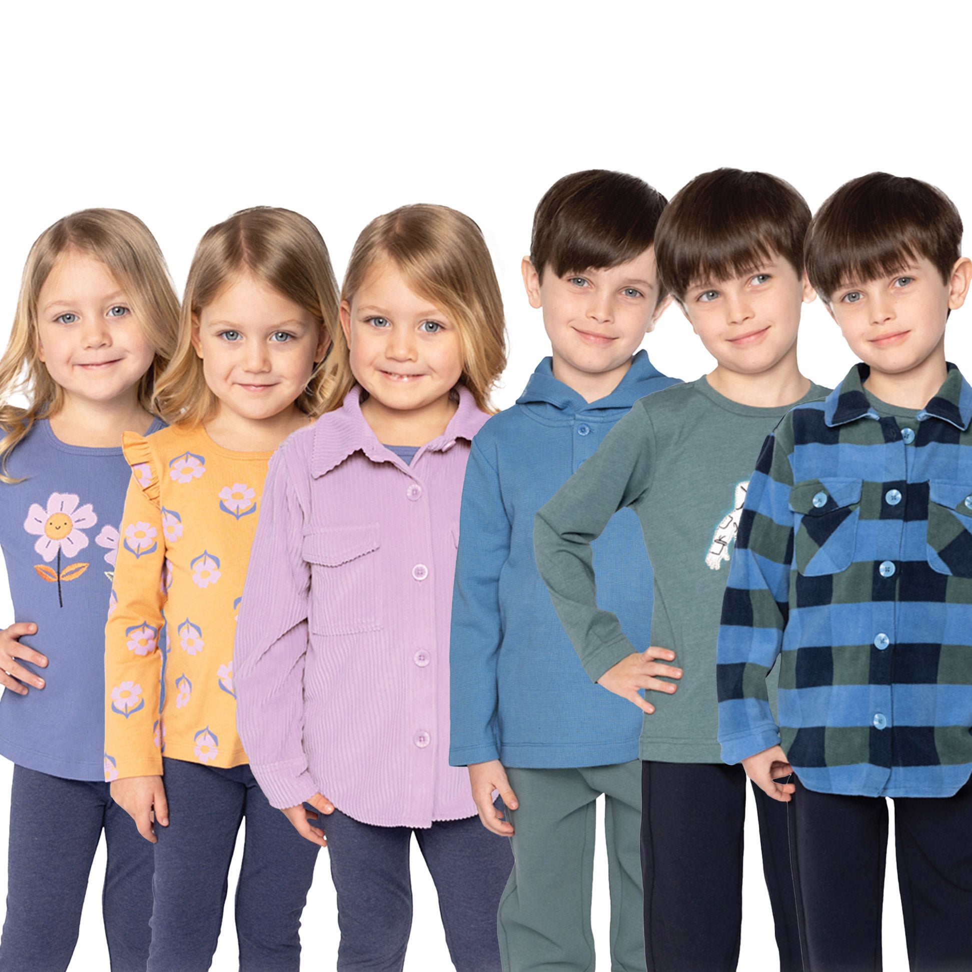 Pekkle Kids' 3-Pack Long Sleeve Top