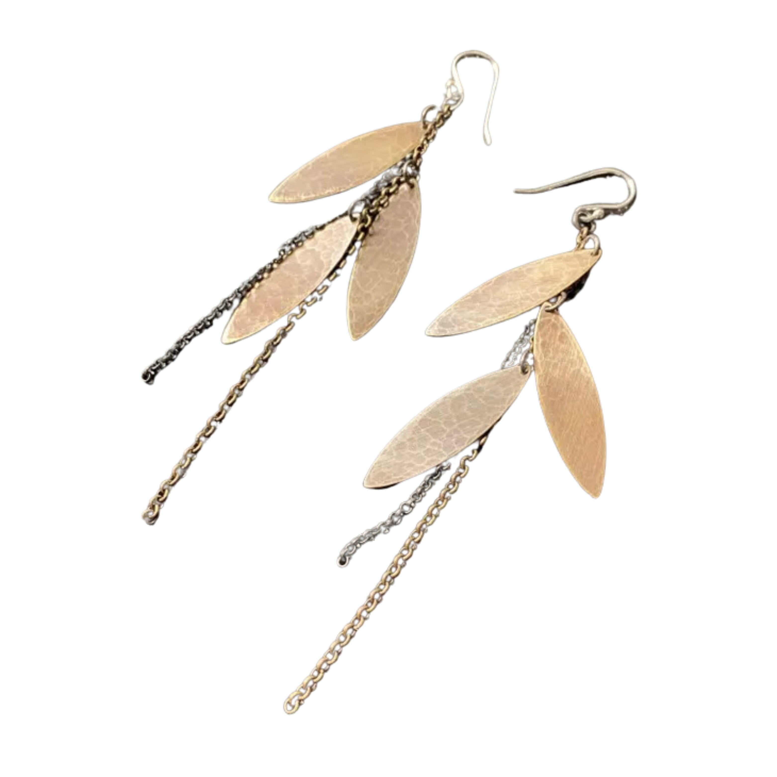 Image of Mini Metal Feather Earrings