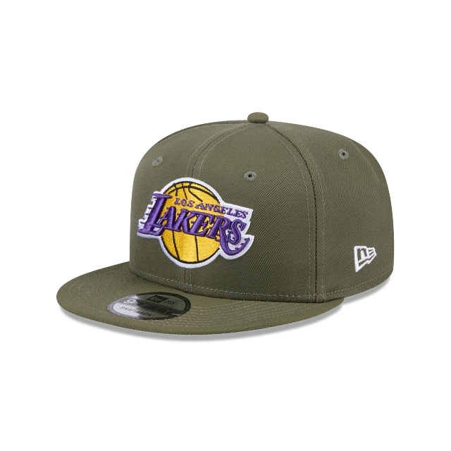 Image of New Era  Los Angeles Lakers 9FIFTY Snapback Hat- Olive Green