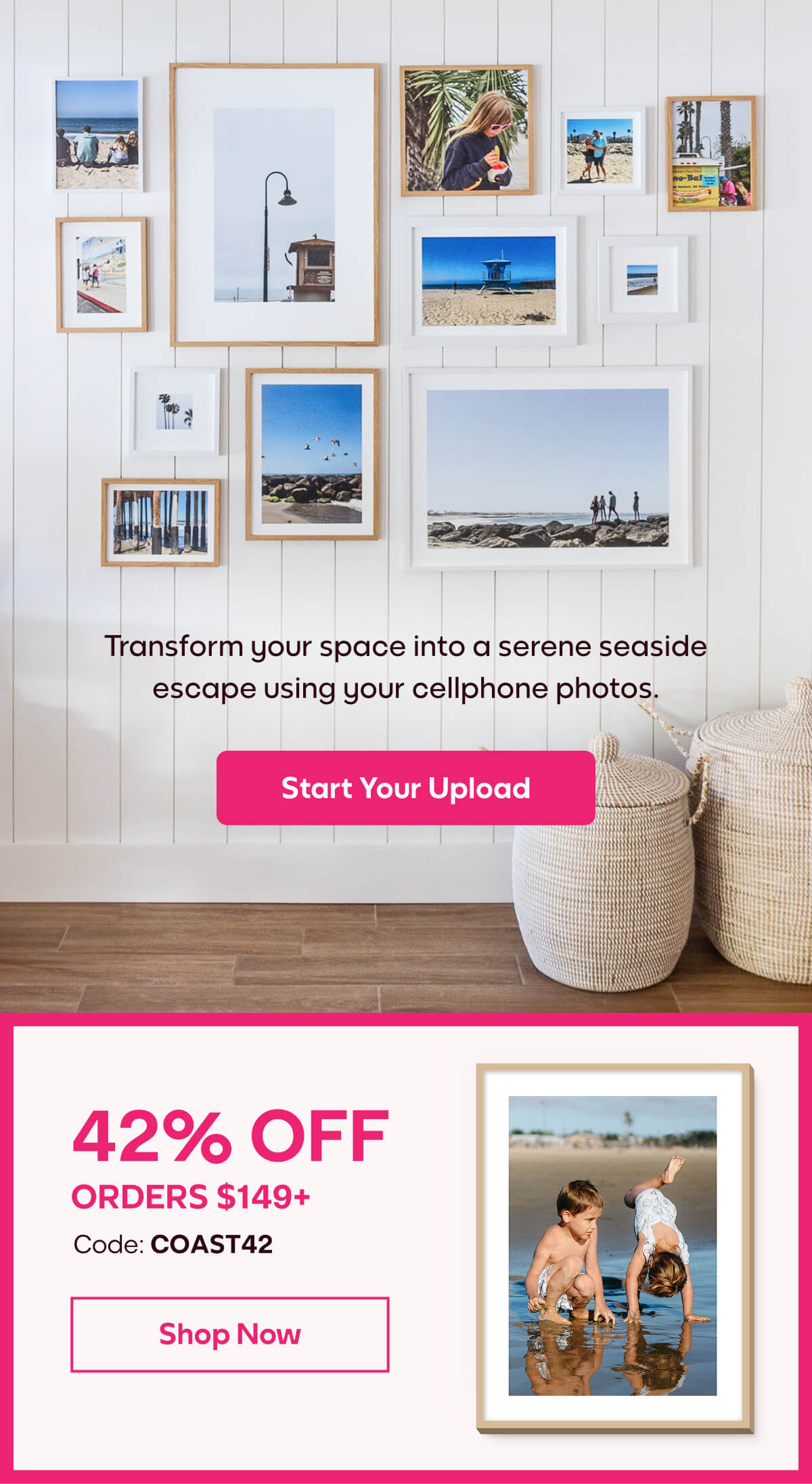 [MIXTILES] Transform your space into a serene seaside escape using your cellphone photos Mixtiles. | ORDER NOW