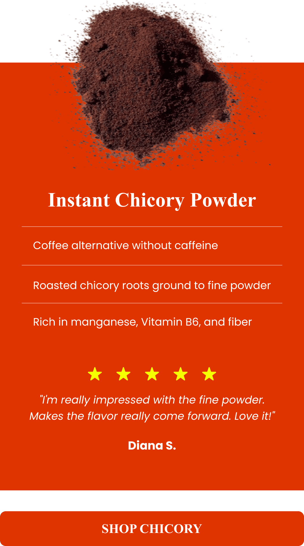 Instant Chicory Powder