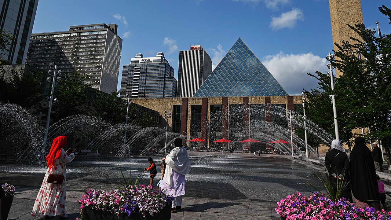 View of Edmonton's Town Hall seen during the annual Muslim Heritage Day Festival