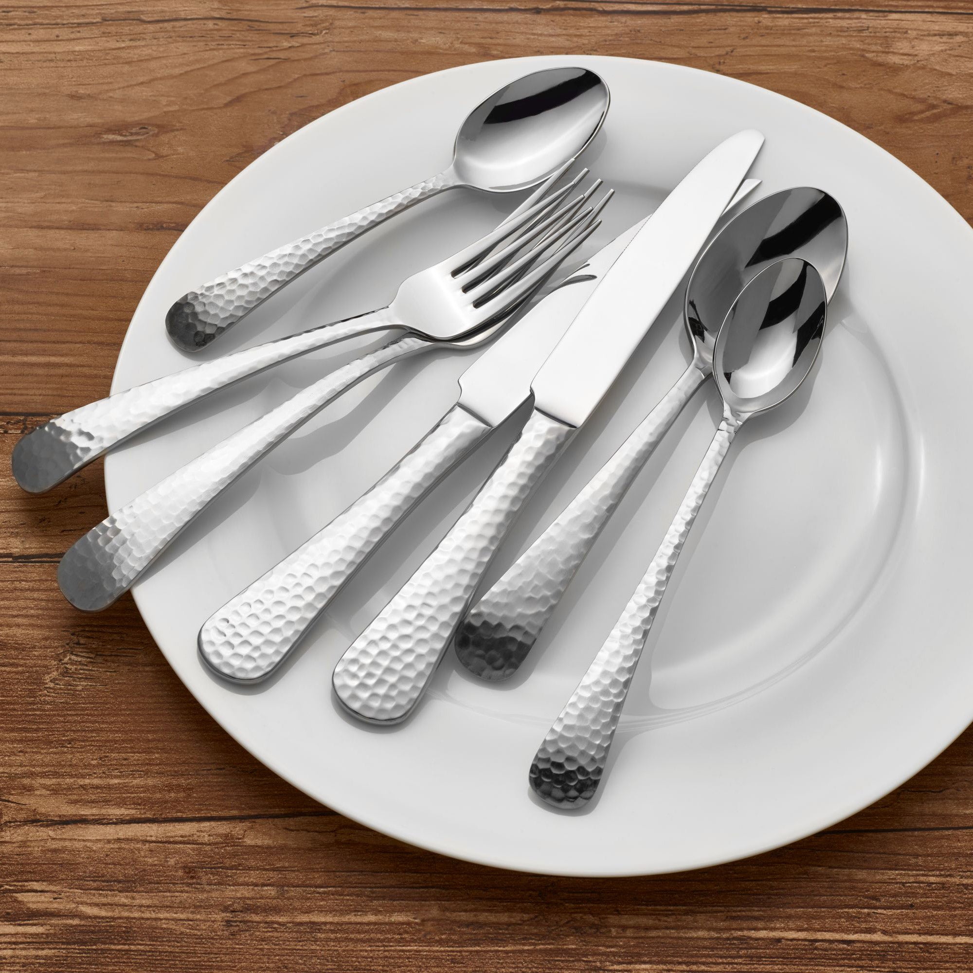 Mikasa Hammered Opulent 112-Piece Flatware Set