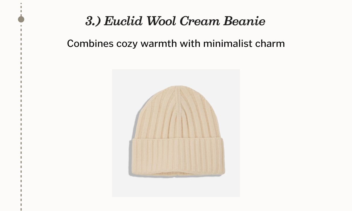 Euclid Wool Cream Beanie